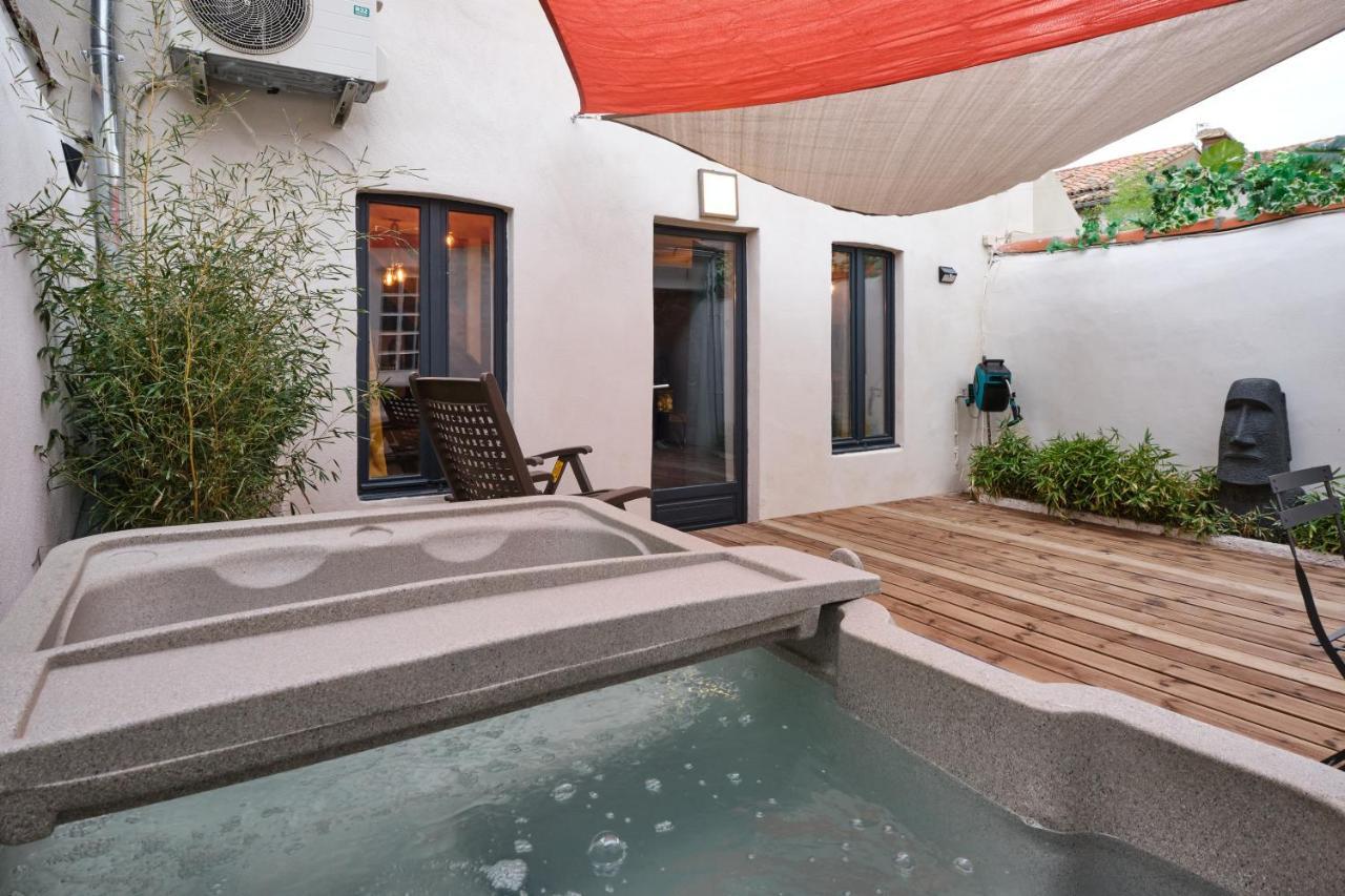 Melina - Jacuzzi - Maison Avec Cour Climatisee Proche Cite Medieval Carcassone Exterior photo